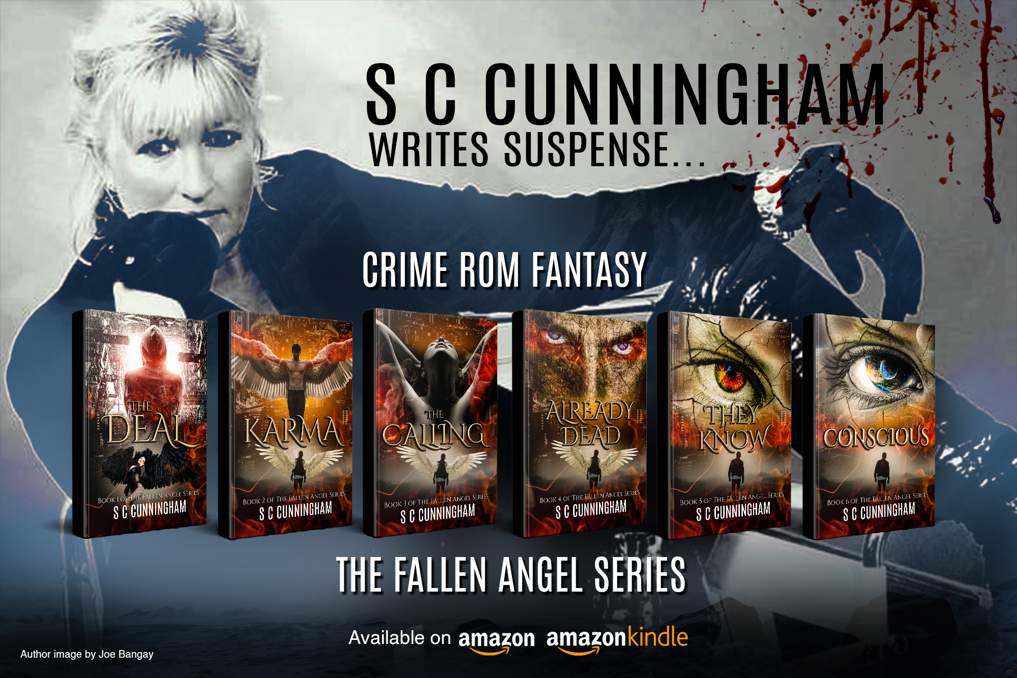 The Fallen Angel Series, crime, police procedural, murder mystery, romance, fantasy, thriller, by author, crime writer S C Cunningham, SCCunningham. paranormal, fallen angels, army, MI6, police, victims, vigilantes.